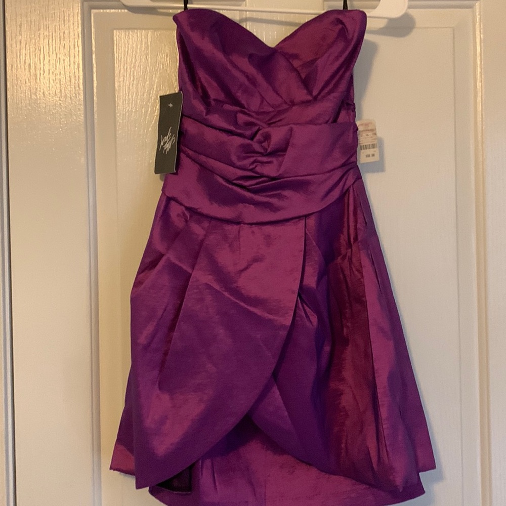 Jessica McClintock, purple cocktail dress